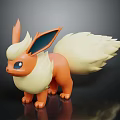 Eevee Pokemon Character With Orange Fur Large Ears And Fluffy Tail Standing Pose